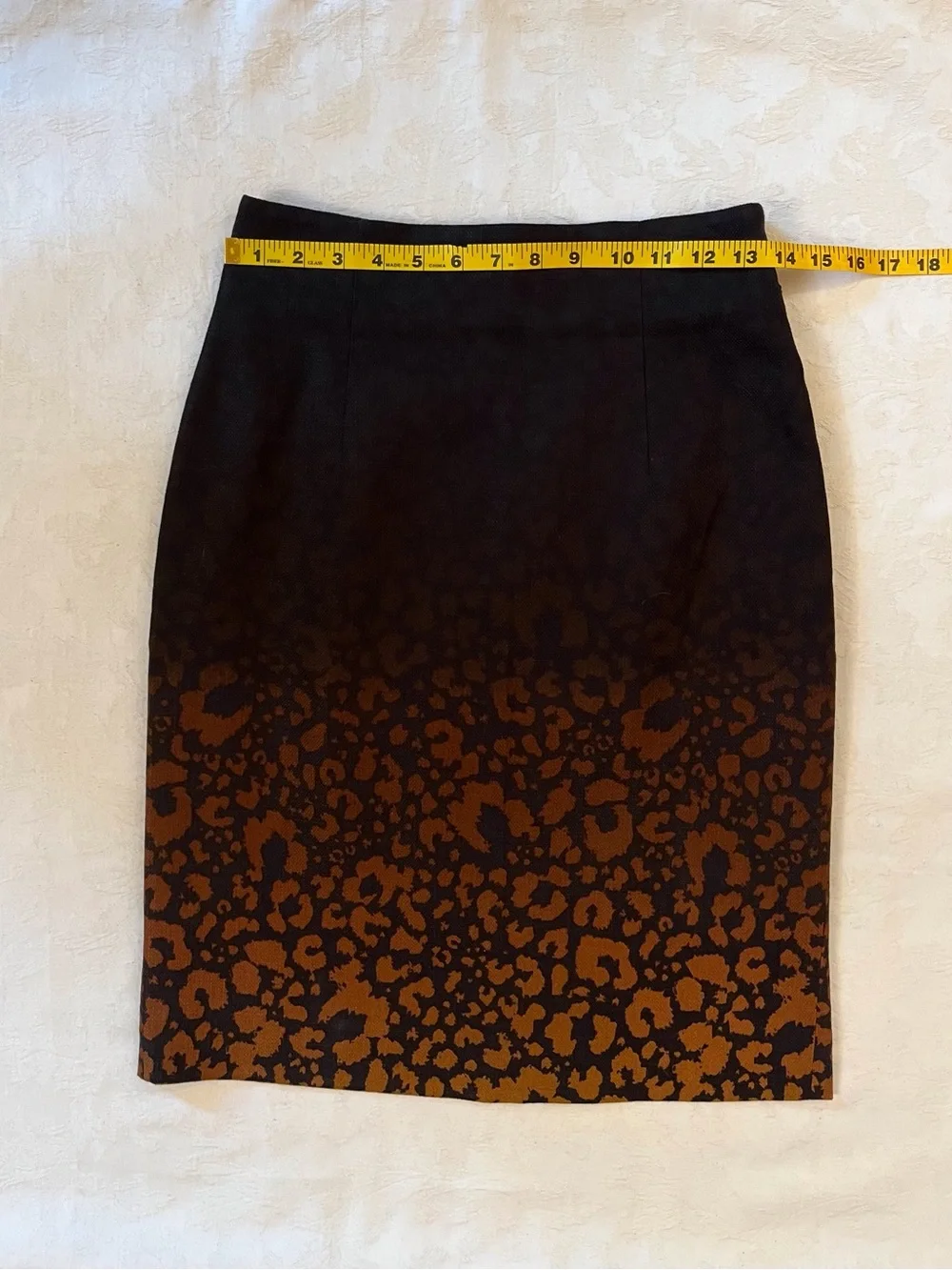Nordstrom Classiques Entier Silk Blend Gradient Leopard Print Pencil Skirt - 2